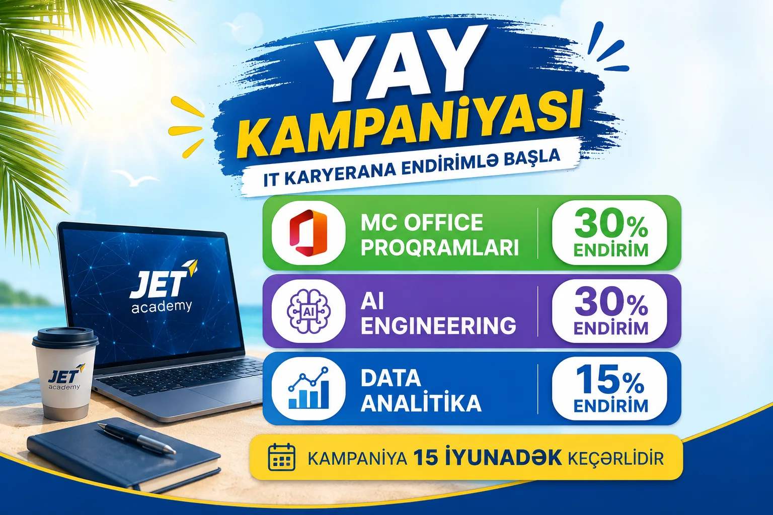 IT Kursları- Yay Endirimi | JET Academy