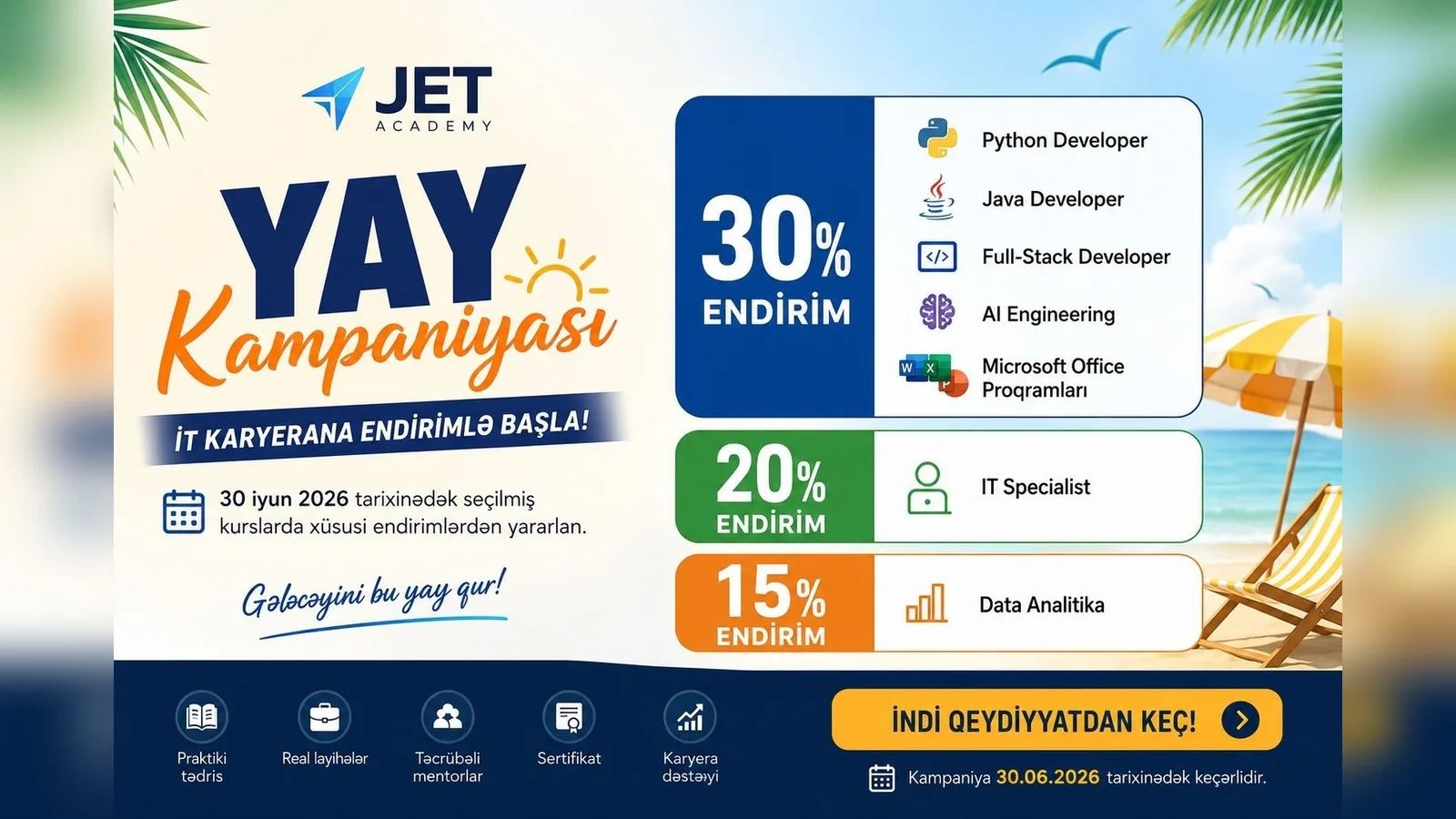 İT Kursları – Yay Endirimi